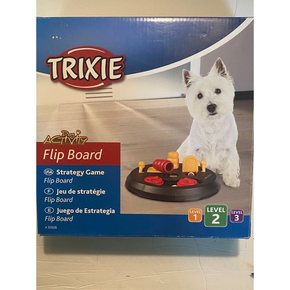 Trixie Pet Dog Activity Strategy Game Flip Board Level 2 Toy Puzzle